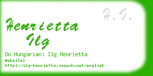 henrietta ilg business card